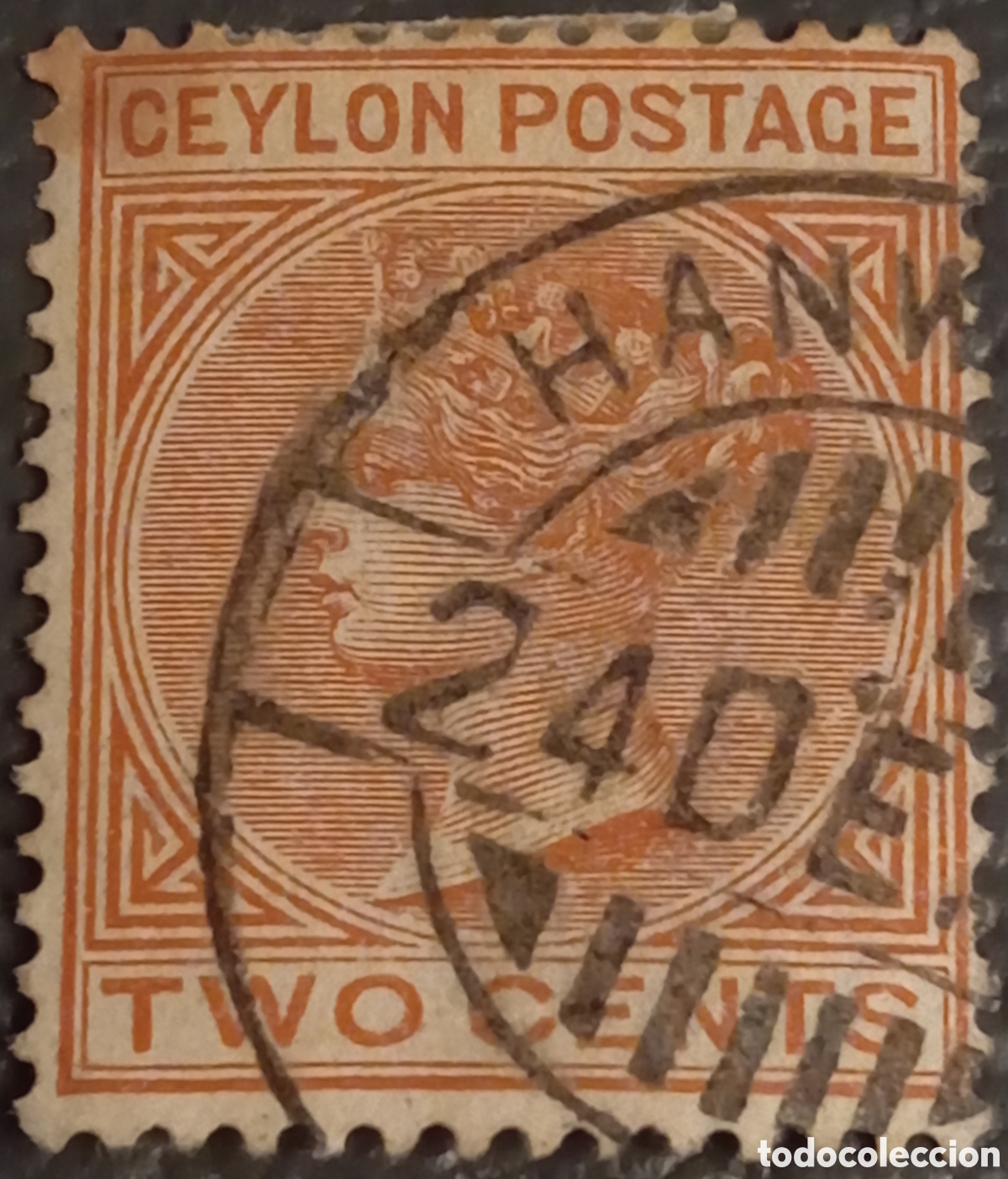 Sellos: Ceil&aacute;n (Sri Lanka) 1883 - Reina Victoria, 2 C&eacute;ntimos - Cat&aacute;logo SG 146