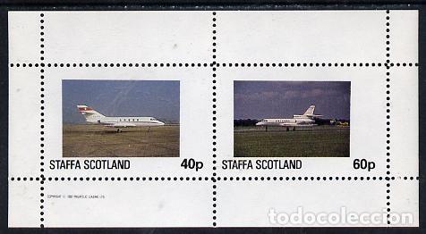 Sellos: GB LOCAL STAFFA 1982 SHEET MNH AIRPLANES PLANES AVIONES AVIACION AVIATION AVIONS FLUGZEUGE AEREI