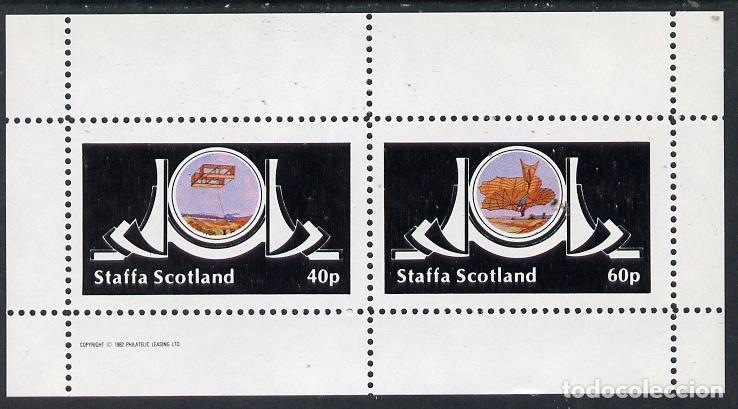 Sellos: GB LOCAL STAFFA 1982 SHEET MNH AIRPLANES PLANES AVIONES AVIACION AVIATION AVIONS FLUGZEUGE AEREI