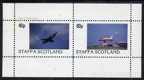 Sellos: GB LOCAL STAFFA 1982 SHEET MNH AIRPLANES PLANES AVIONES AVIACION AVIATION AVIONS FLUGZEUGE AEREI
