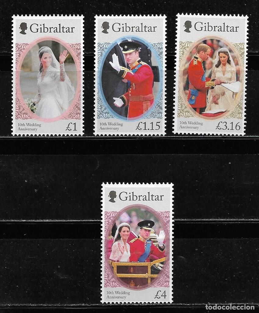 Sellos: GIBRALTAR 2021, BODA DUQUES DE CAMBRIDGE. MNH.