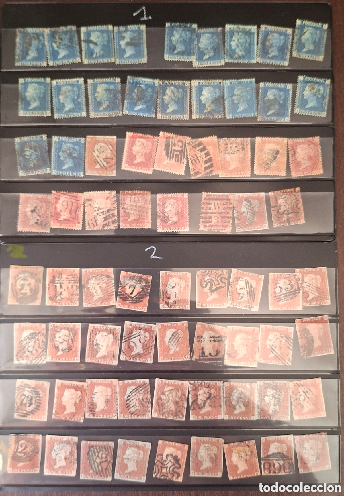 Sellos: Coleccion de 140 Sellos cl&aacute;sicos Gran Breta&ntilde;a inglaterra usados