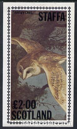 Sellos: GB LOCAL STAFFA 1979 SHEET FAUNA OWLS HIBOUX CHOUETTES BUHOS LECHUZAS EULEN BIRDS AVES OISEAUX