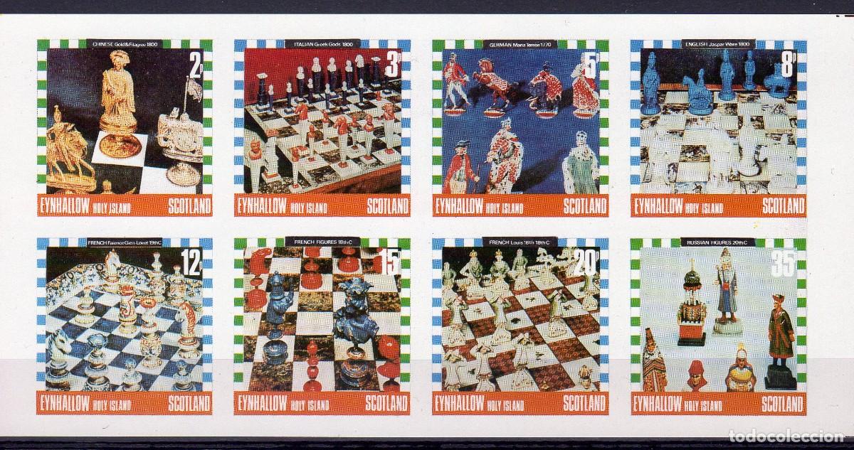 Sellos: GB LOCAL EYNHALLOW 1978 SHEET MNH IMPERF CHESS AJEDREZ SCHACH XADREZ ECHECS SCACCHI