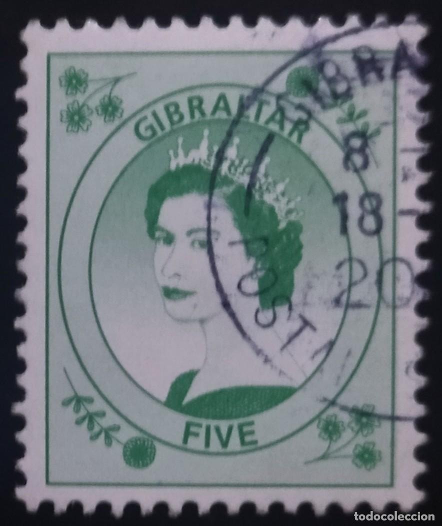 Sellos: GIBRALTAR 1999 Reina Isabel. USADO.