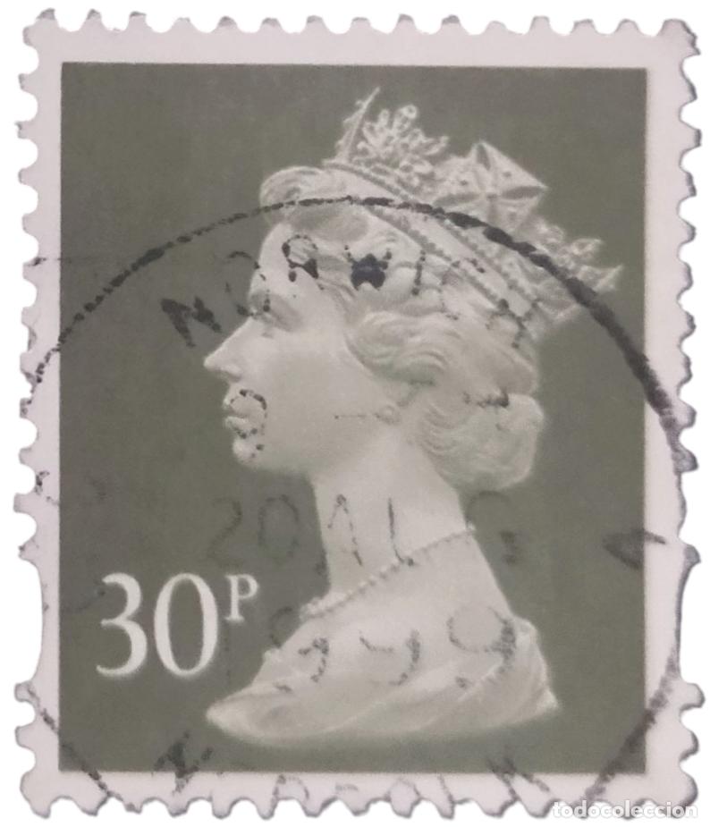 Sellos: GRAN BRETA&Ntilde;A 1997 Reina Isabel - Mach&iacute;n. USADO.