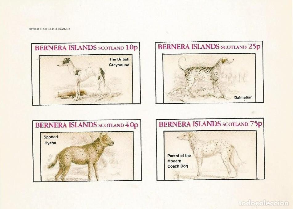 Sellos: GB LOCAL BERNERA 1982 SHEET MNH IMPERF DOGS CHIENS PERROS HUNDEN CANI CAES