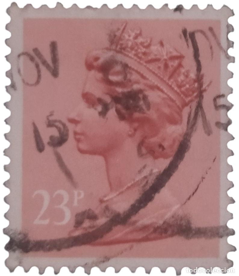 Sellos: GrAN BRETA&Ntilde;A 1983 Isabel II - Mach&iacute;n. USADO.