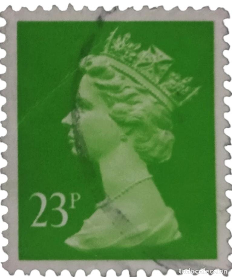 Sellos: GrAN BRETA&Ntilde;A 1988 Isabel II - Mach&iacute;n. USADO.