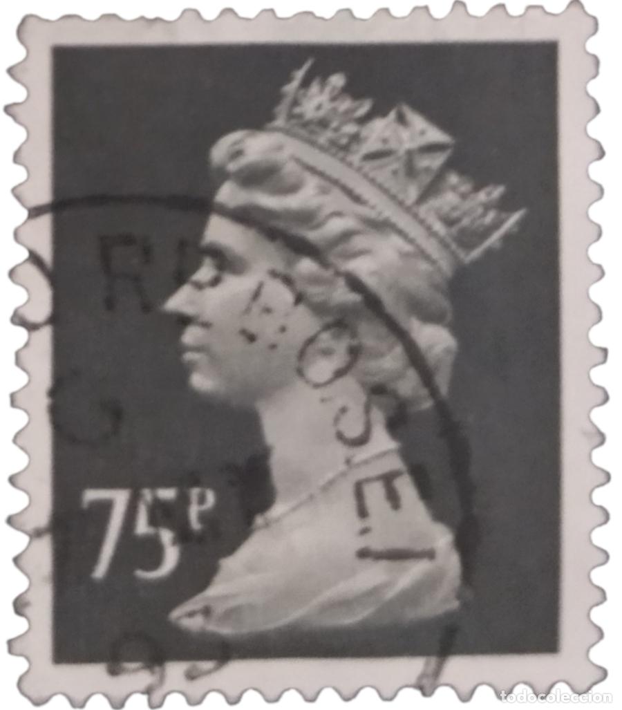 Sellos: GrAN BRETA&Ntilde;A 1988 Isabel II - Mach&iacute;n. USADO.