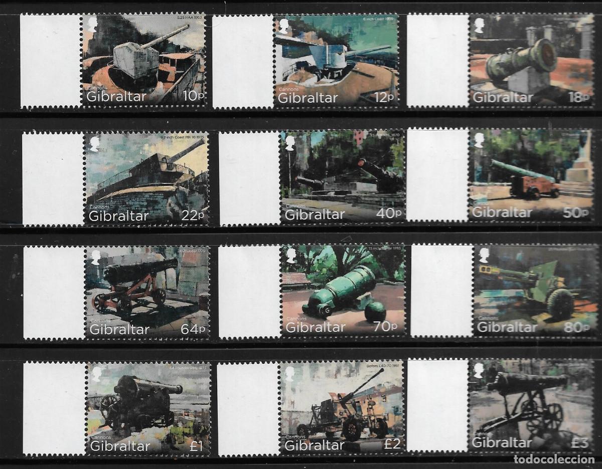Sellos: GIBRALTAR 2018, Mi. 1842/53 - CA&Ntilde;ONES. MNH.