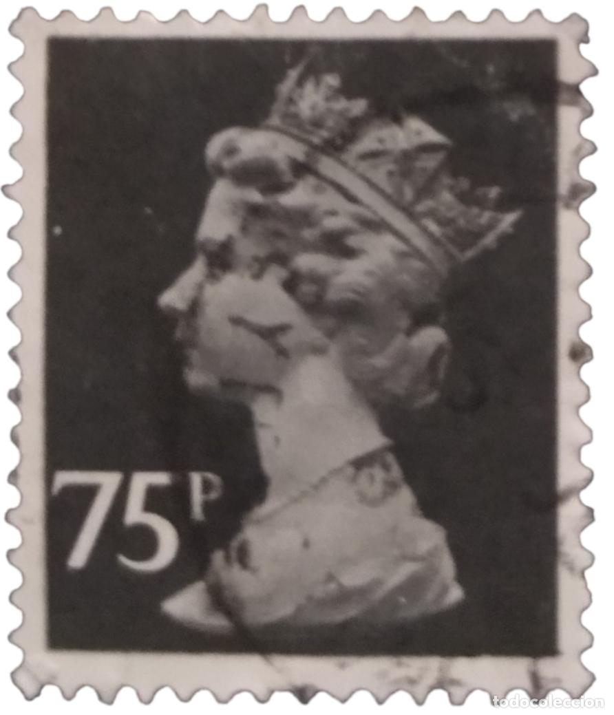 Sellos: GRAN BRETA&Ntilde;A 1980 Isabel II - Mach&iacute;n. USADO.