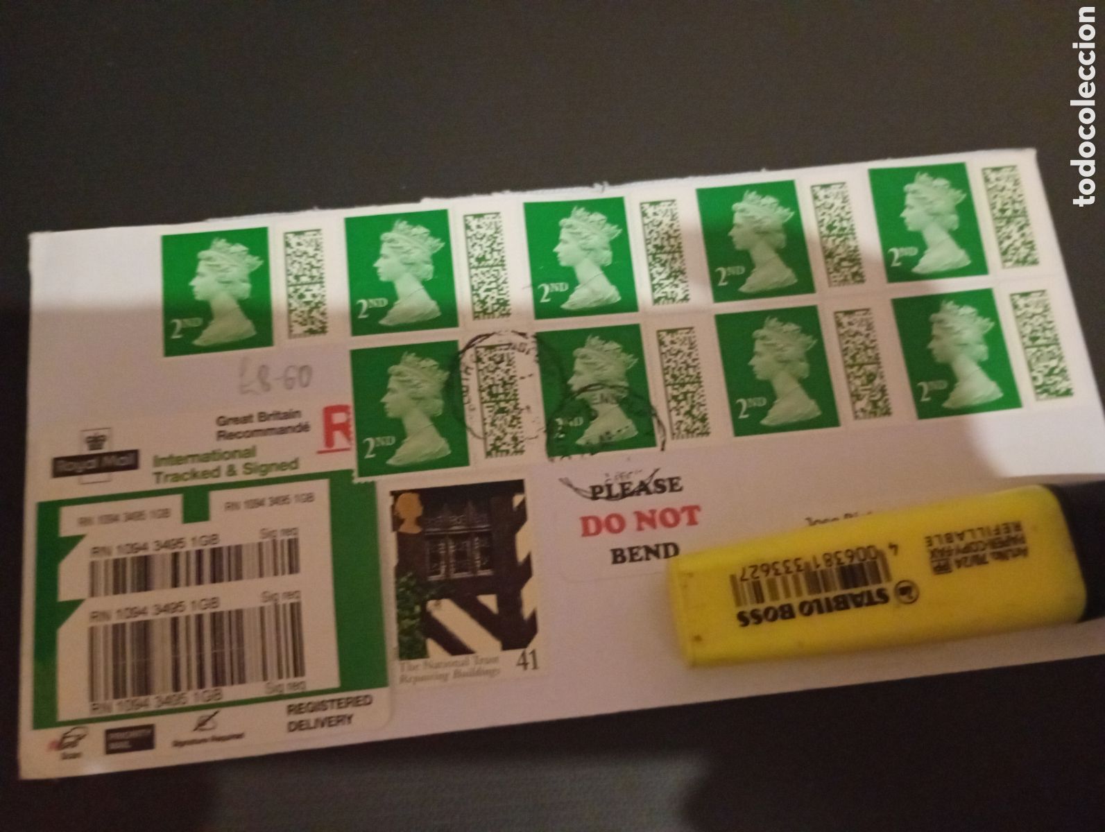 Sellos: Sobre franqueado Gran Breta&ntilde;a