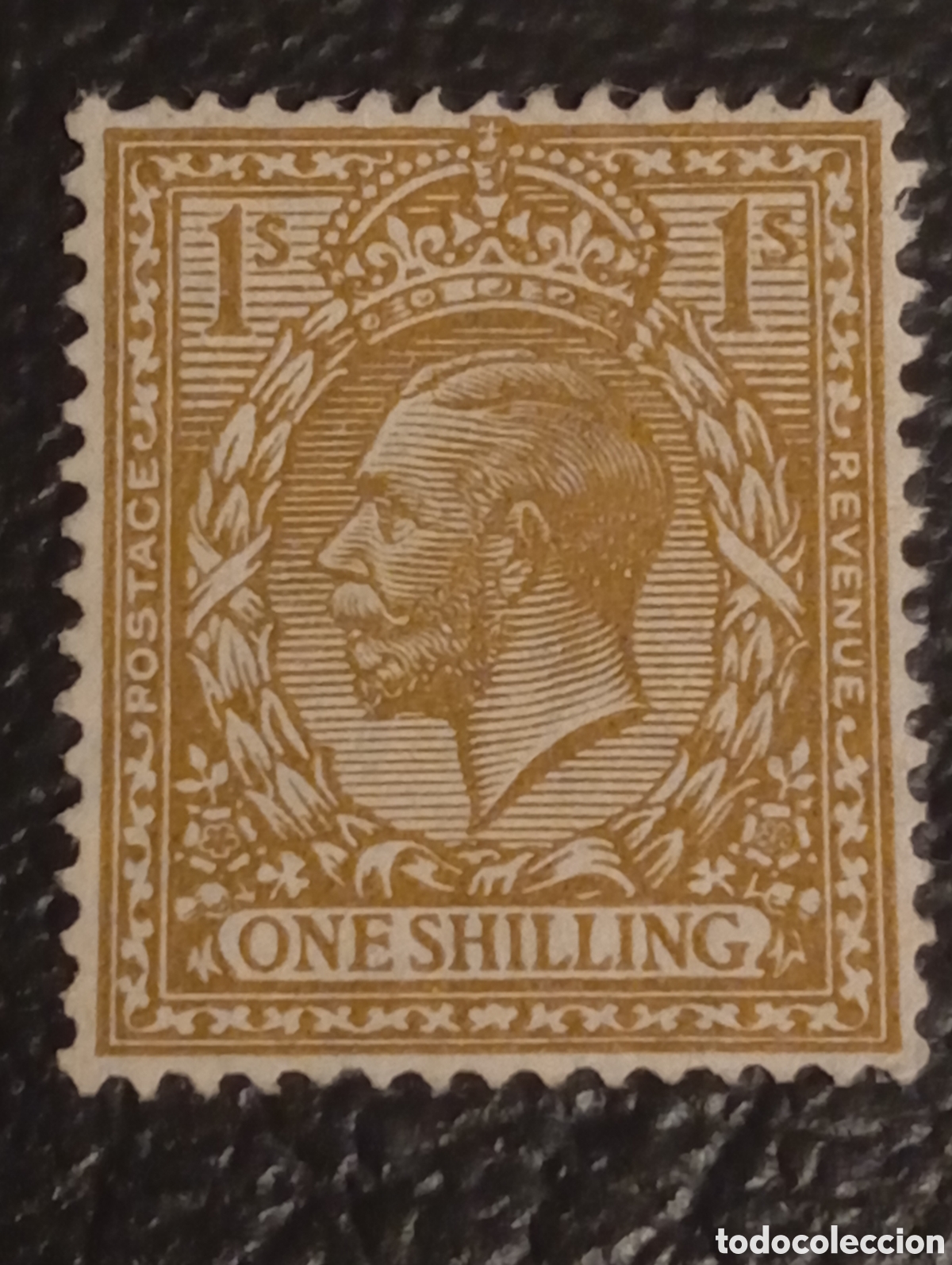 Sellos: Sello Gran Breta&ntilde;a 1912-1924 - Jorge V - 1 Shilling Bistre - SG 395 - MH
