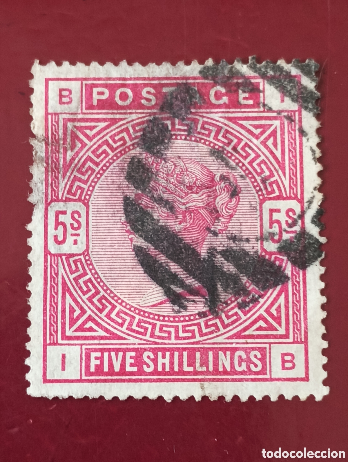 Timbres: SELLOS REINO UNIDO USADOS 1883 REINA VICTORIA. 5 SHILLINGS. GIBBONS 181. CAT. 200&euro;