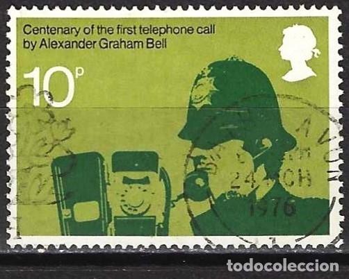Sellos: Gran Breta&ntilde;a 1976 - Mi 703 - YT 787 - Tel&eacute;fono de Alexander Bell