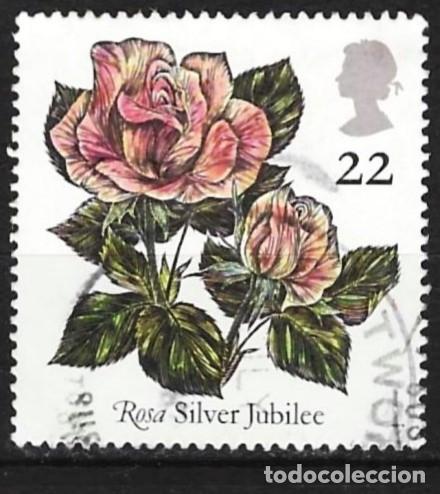 Sellos: Gran Breta&ntilde;a 1991 - Mi 1345 - YT 1551 - Flores : Rosas