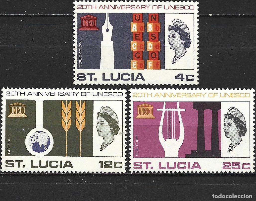 Briefmarken: SANTA LUCIA YVERT NUM. 209/211 ** SERIE COMPLETA SIN FIJASELLOS