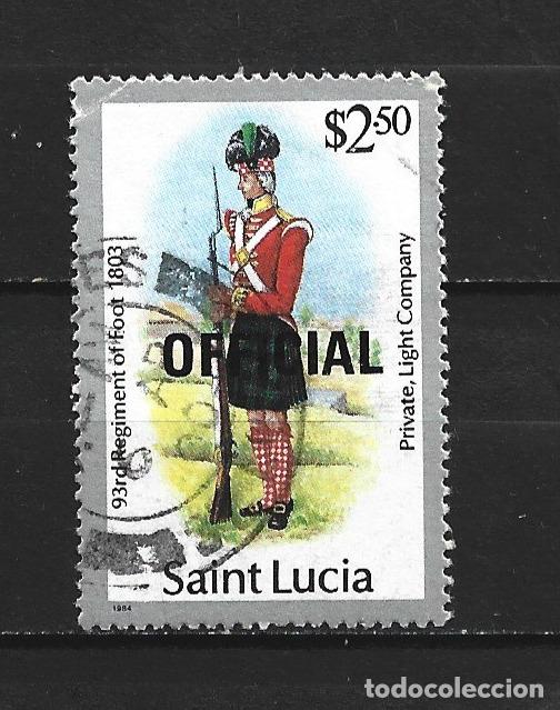Sellos: SANTA LUCIA SERVICIO YVERT NUM. 25 USADO