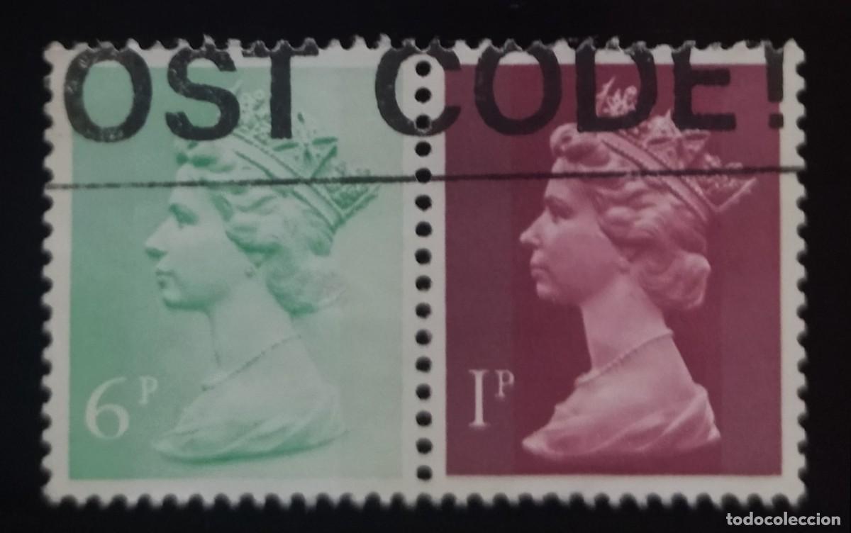 Sellos: GRAN BRETA&Ntilde;A Isabel II. Pareja - Mach&iacute;n. USADO.