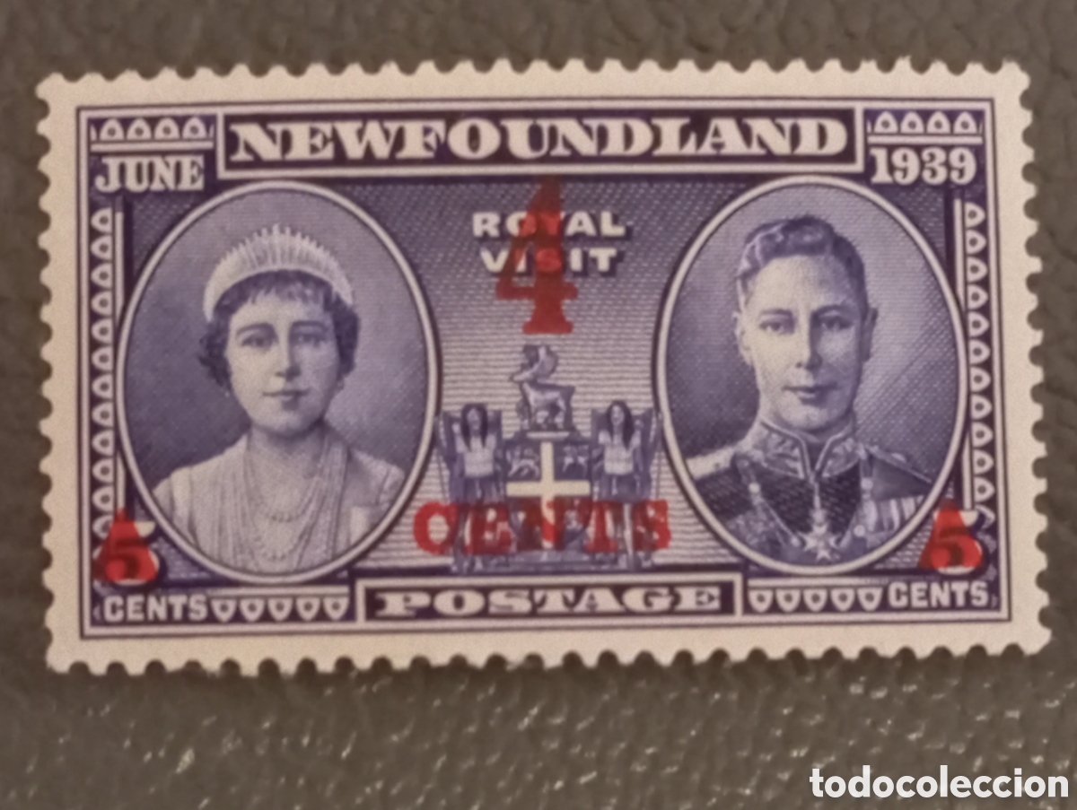 Sellos: 1939 Newfoundland Royal Visit #251 - 4c Overprint - MNH (Nuevo)