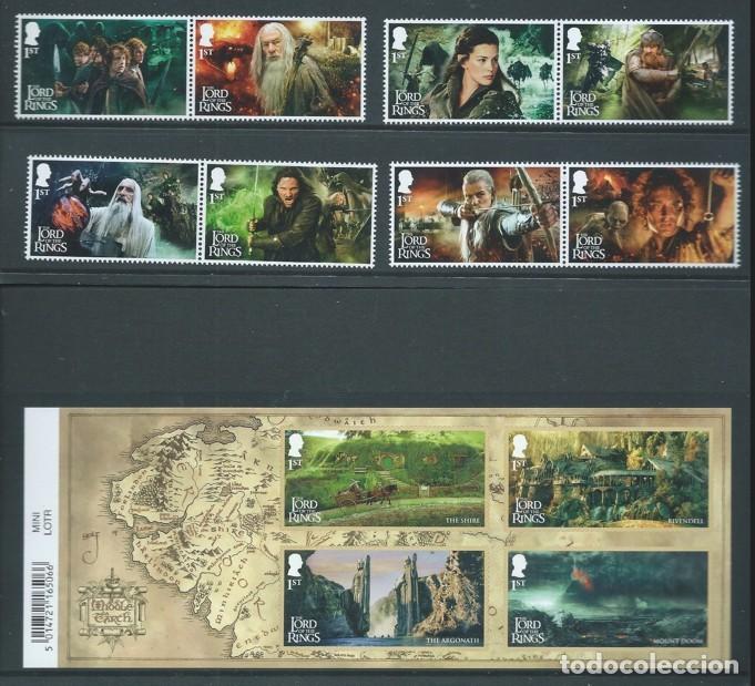 Sellos: GRAN BRETA&Ntilde;A 2026 THE LORD OF THE RINGS STAMPS SET 8V + HB MNH