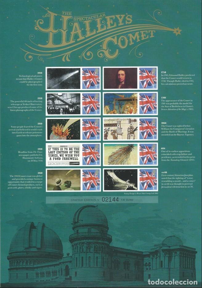 Sellos: GRAN BRETA&Ntilde;A 2010 COMETA HALLEY HALLEY'S COMET (ROYAL MAIL COMMEMORATIVE N&ordm;02144 DE 10.000) SG CSS08