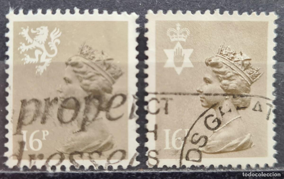 Sellos: Serie de sellos usados de Gran Breta&ntilde;a 1985: Elizabeth II, emisiones regionales
