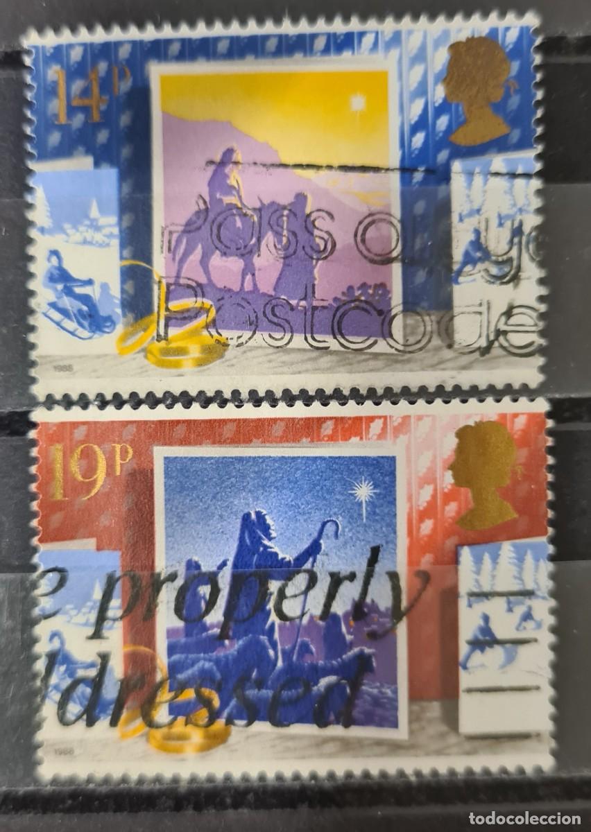 Sellos: Serie de sellos usados de Gran Breta&ntilde;a 1988: Navidad