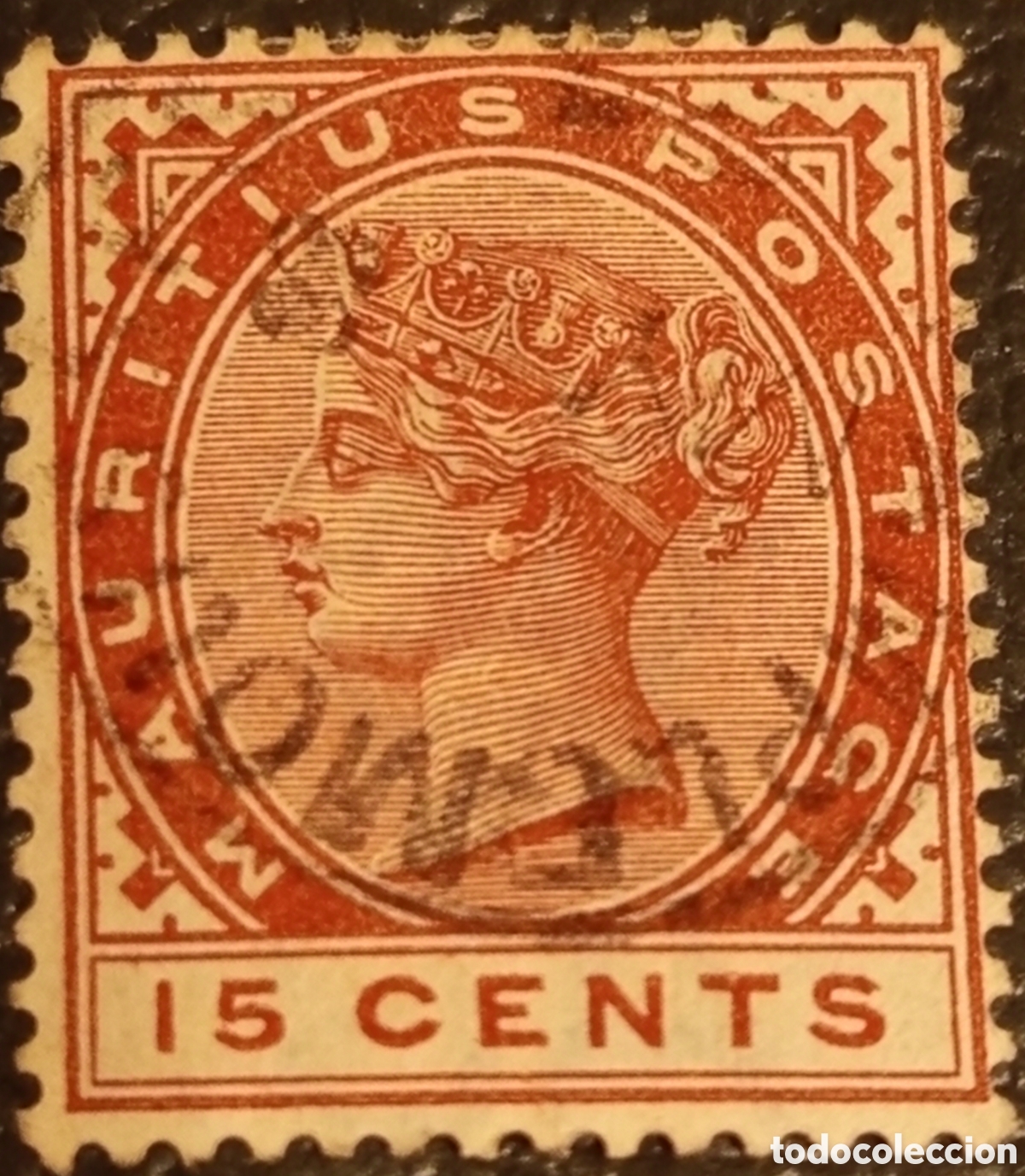 Sellos: Mauricio 1893-94 - Sello 15 Cents Casta&ntilde;o (SG 107 / Yv 84) - Reina Victoria