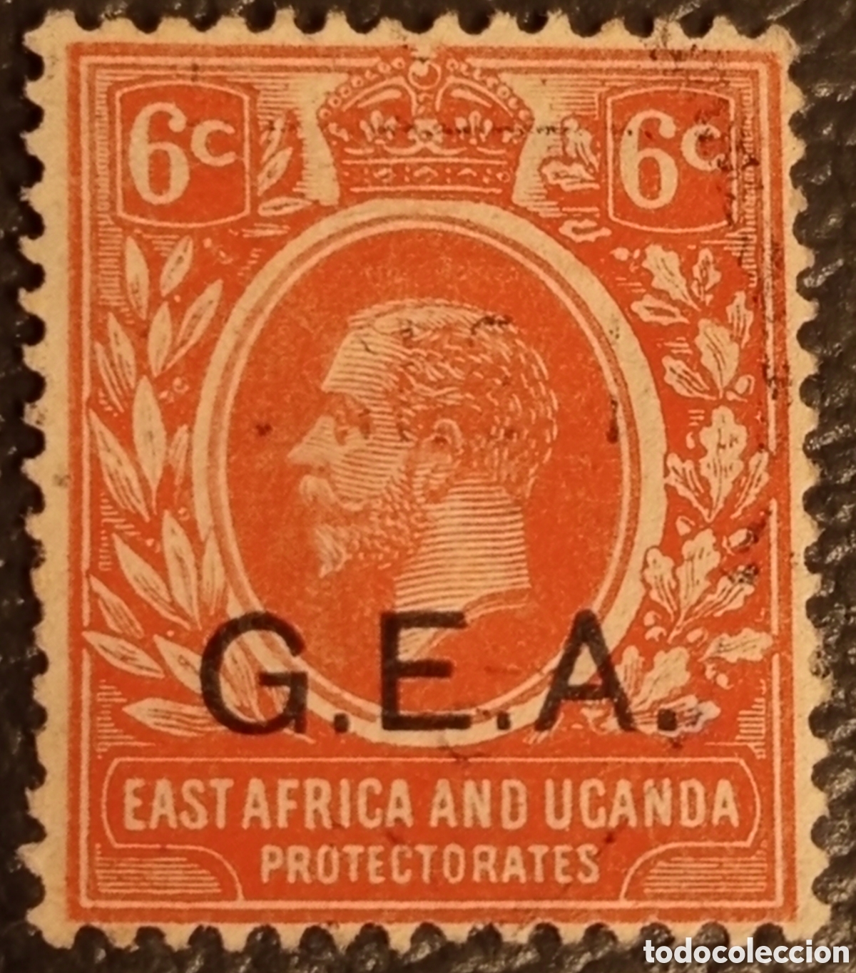 Sellos: &Aacute;frica Oriental Alemana (Tanganyika) 1917 - 6c Carm&iacute;n G.E.A. - Scott N105