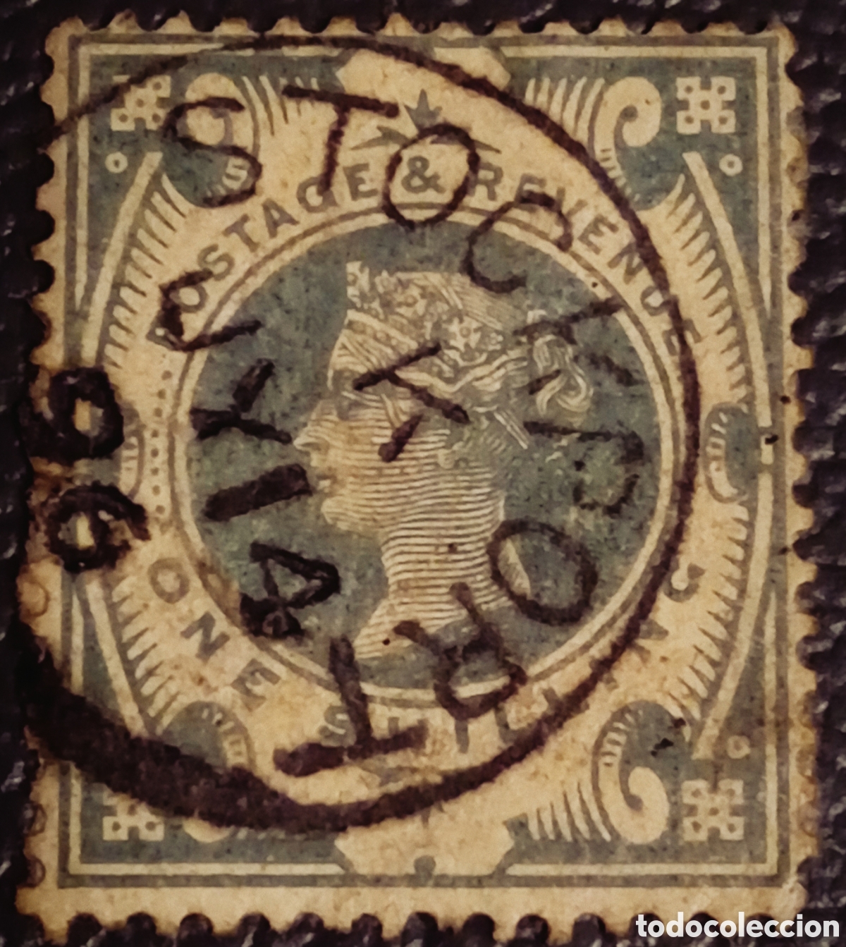 Sellos: GB 1897 Queen Victoria 1/- One Shilling SG 211 - Matasello STOCKPORT