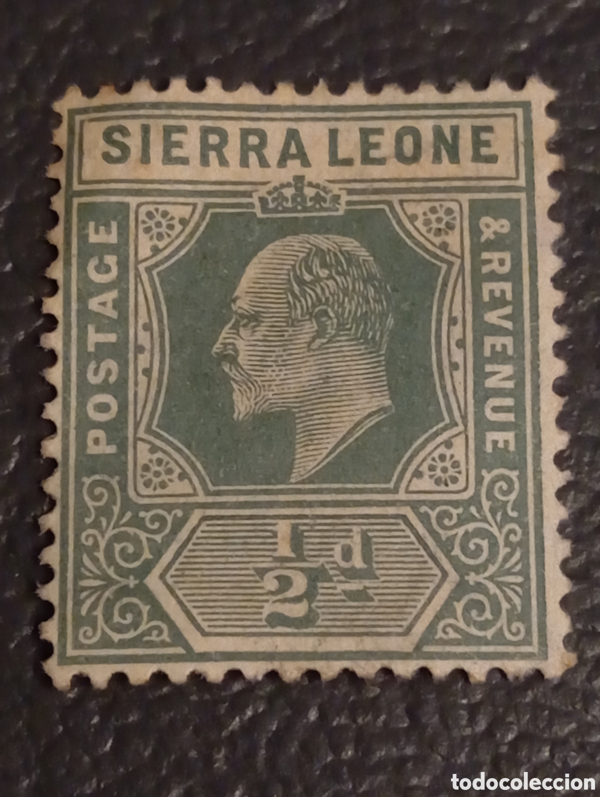 Sellos: Sierra Leona 1904-10 - Rey Eduardo VII - 1/2d Verde - SG 95 / Scott 86 - MH