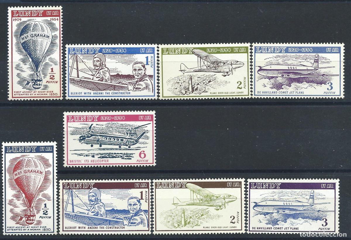 Sellos: Lundy Island - S&eacute;rie Aviation Neuf** (MNH) 1954 - &Eacute;mission locale
