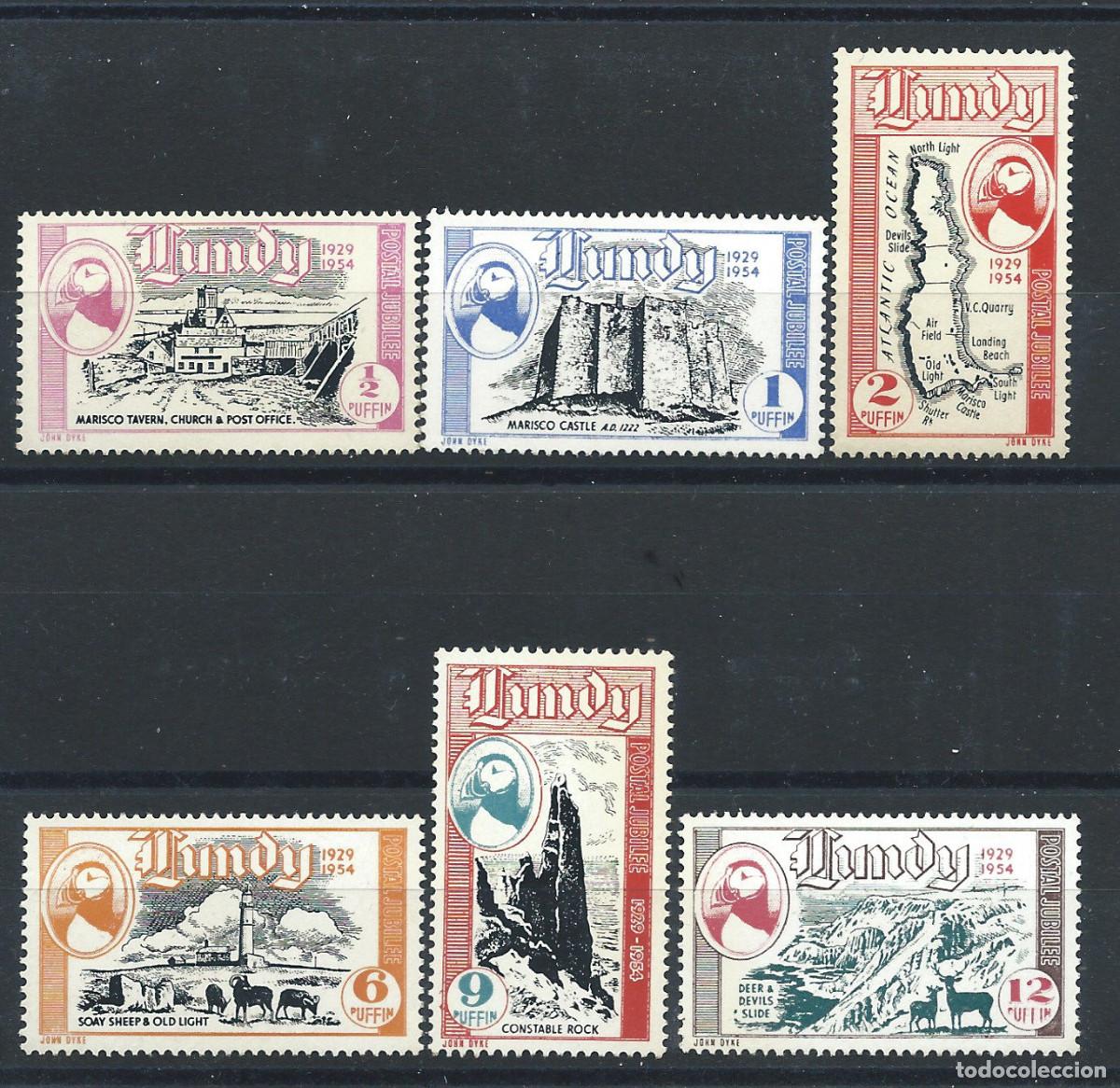 Sellos: Lundy Island - S&eacute;rie Paysage Neuf** (MNH) 1954 - &Eacute;mission locale