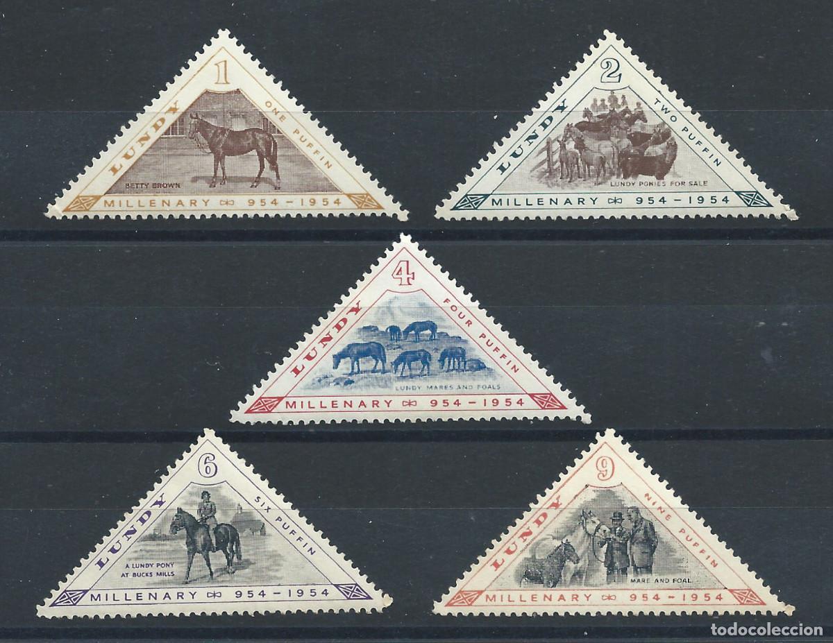 Sellos: Lundy Island - S&eacute;rie Chevaux Neuf** (MNH) 1954 - &Eacute;mission locale