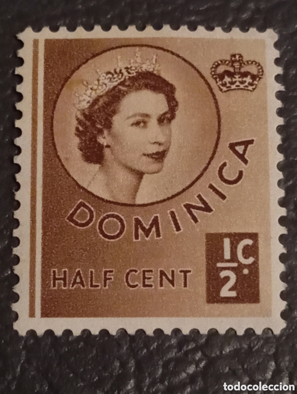 Sellos: Dominica 1954 - Reina Isabel II - 1/2 Centavo - Scott #140 / SG 140 - MH