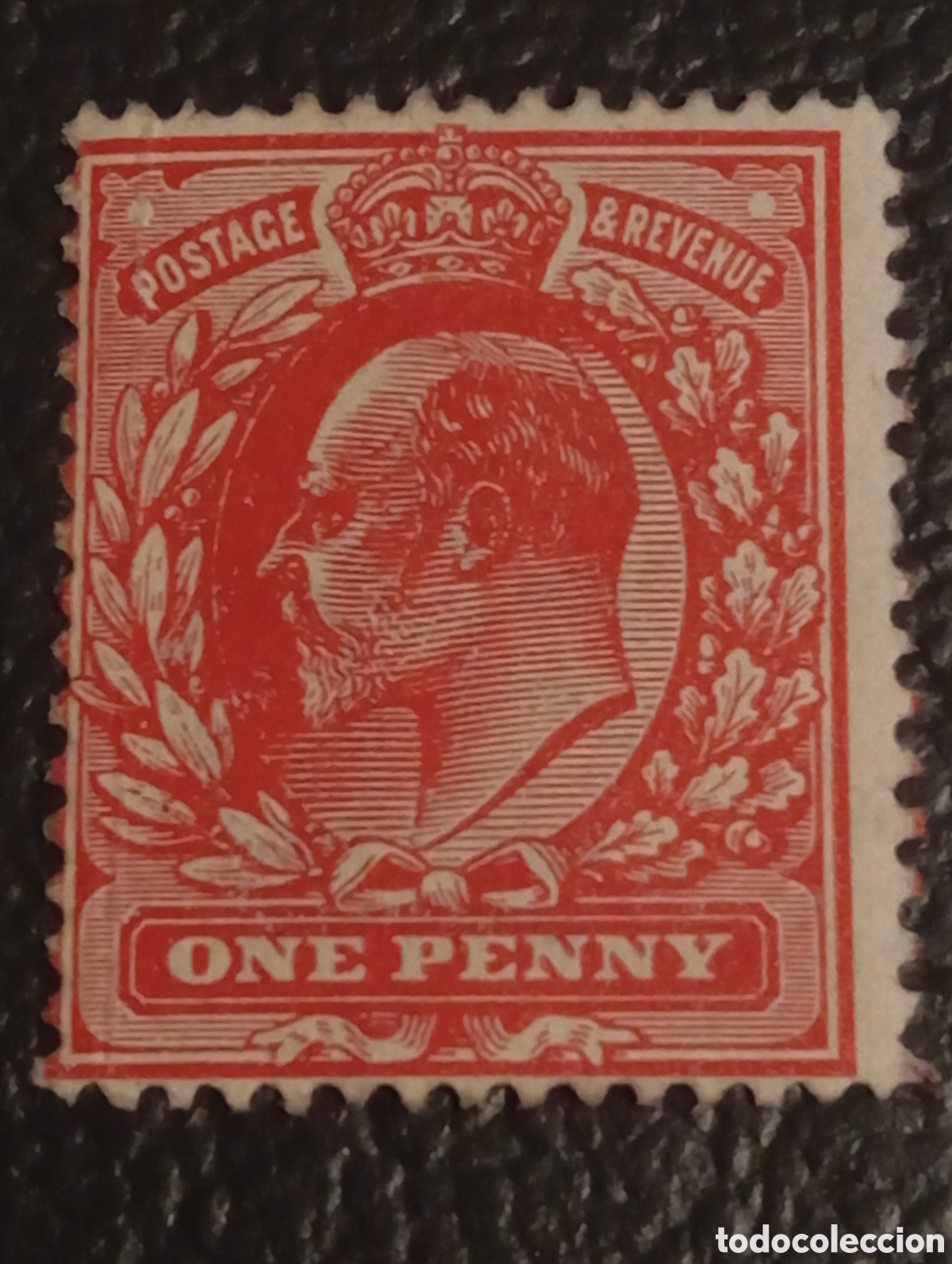 Sellos: 1902 Gran Breta&ntilde;a Rey Eduardo VII 1d Rojo - Mi 104 A - MH
