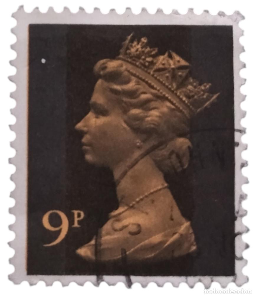 Sellos: GRAN BRETA&Ntilde;A 1971 ISABEL II. 6 P - MACH&Iacute;N. USADO.