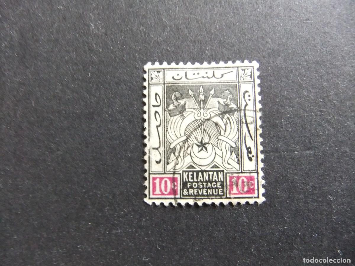 Sellos: 43 KELATAN MALAYSIA 1911 1915 / ESCUDO de ARMAS / YVERT 6 FU