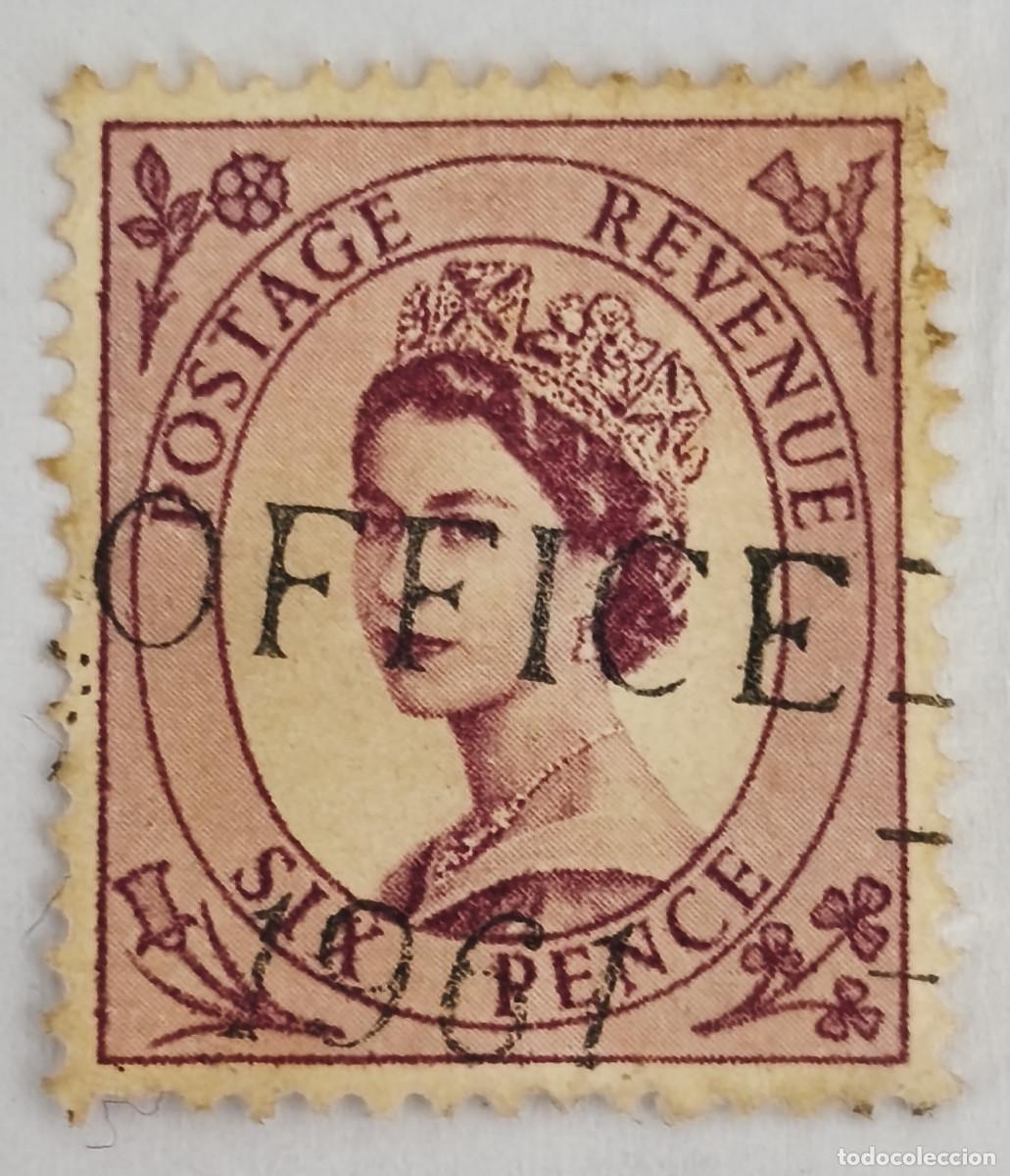 Sellos: USADOS - GB - Reina Elizabeth II 1954-72 6 pence - Yvert 270
