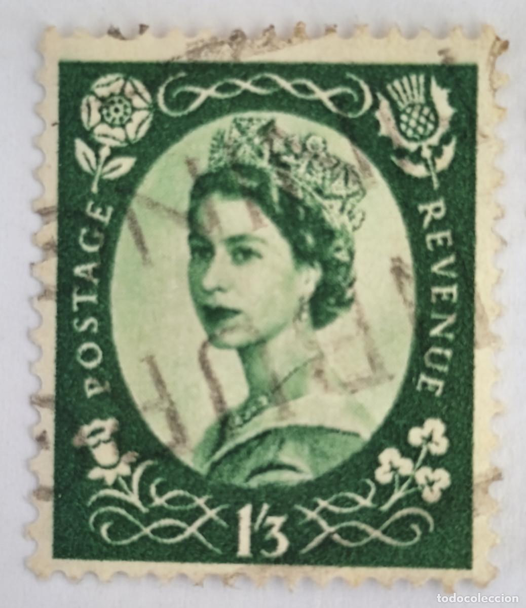 Sellos: USADOS - GB - Reina Elizabeth II 1956-72 1'3 s - Yvert 300