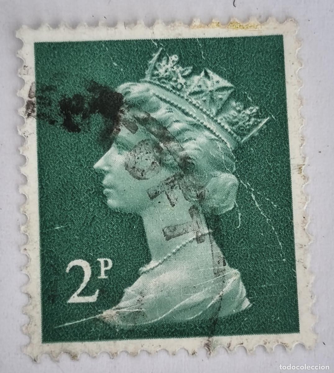 Sellos: USADOS - GB - Reina Elizabeth II 1970-80 2 P - Yvert 608
