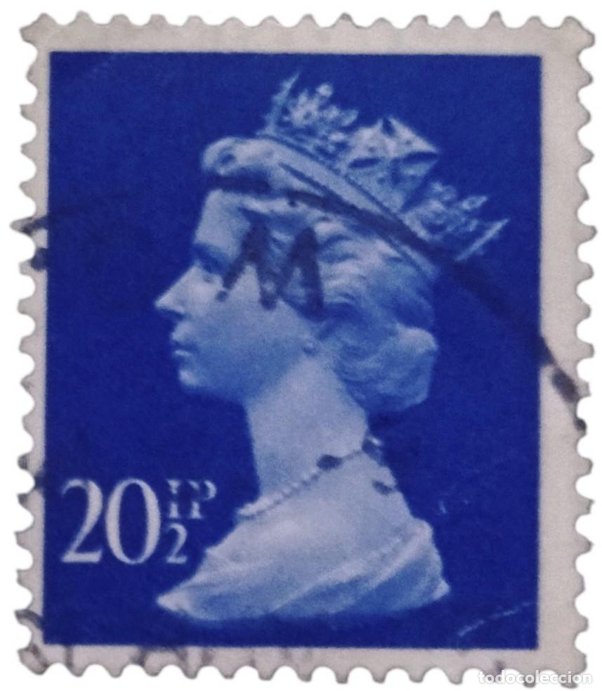 Sellos: GRAN BRETA&Ntilde;A 1983 Isabel II. 20 &frac12; P - Mach&iacute;n. USADO.