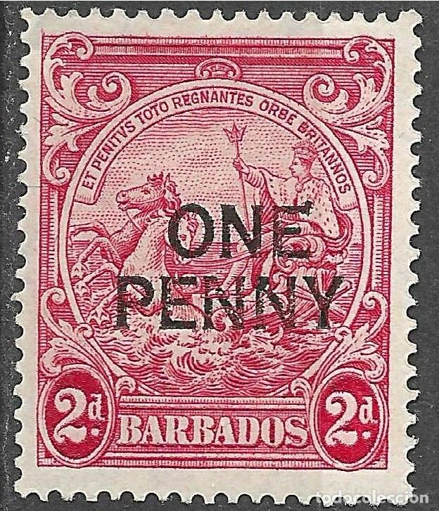 Sellos: BARBADOS/1947/MH/SC#209/ SEAL OF THE COLONY / REY JORGE V/ KGV / 1p SOBRE 3p