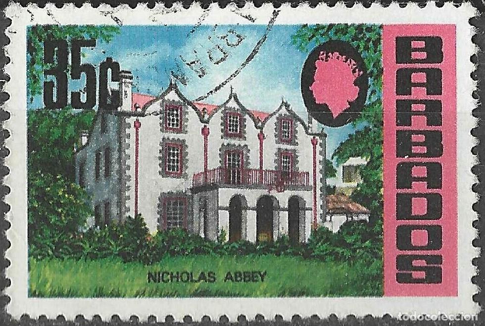 Sellos: BARBADOS/1970/USED/SC#339/ EDIFICIOS/ ARQUITECTURA/ 35c NICOHOLAS ABBEY