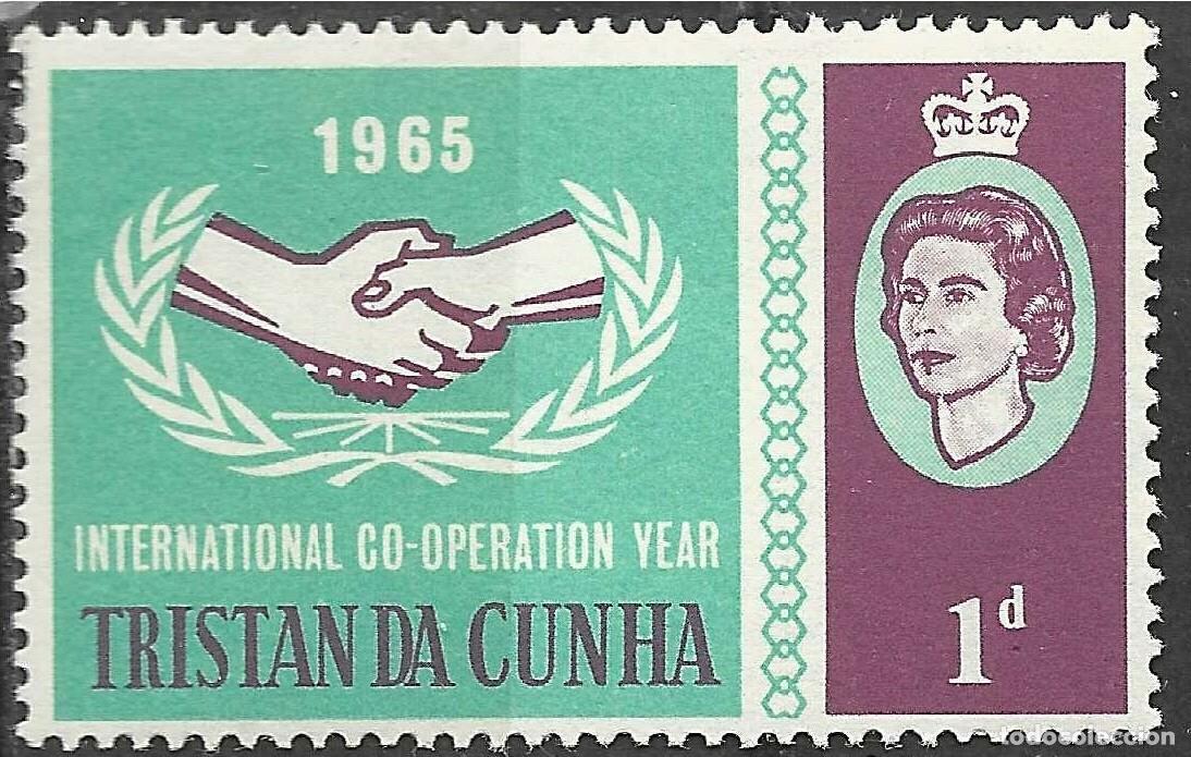 Sellos: TRISTAN DA CUNHA/1965/MH/SC#87/ EMISION A&Ntilde;O INTL. DE LA COOPERACION / 1p
