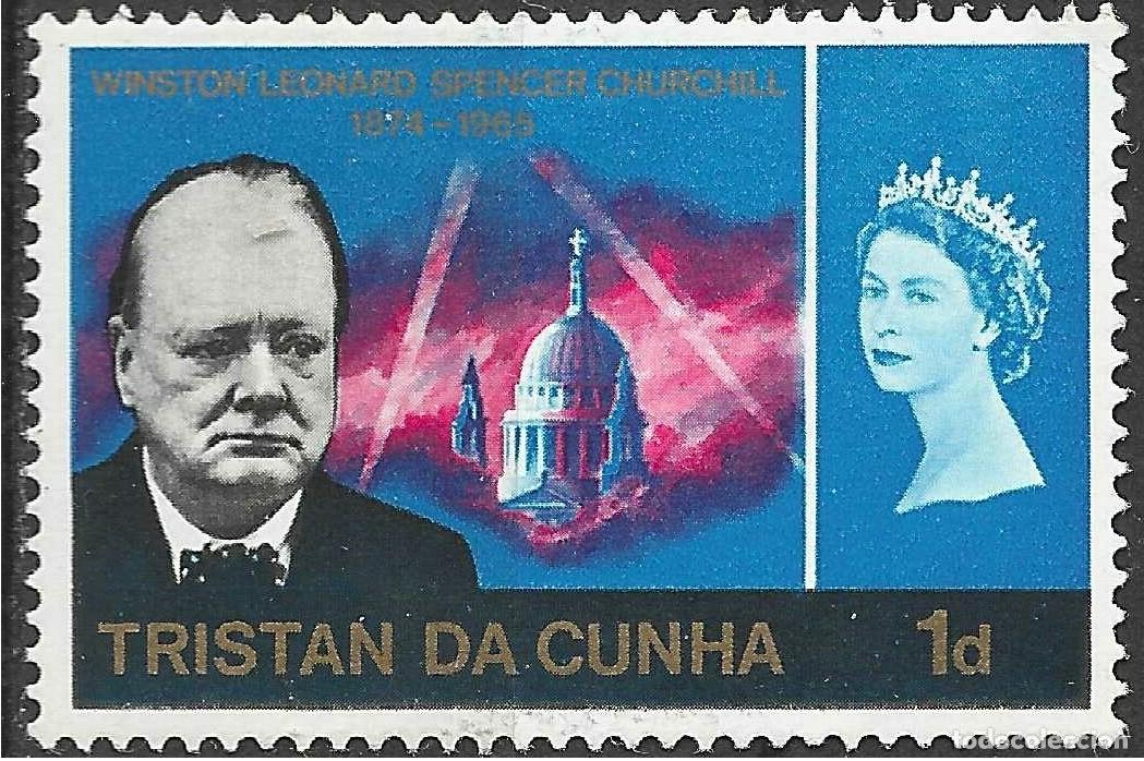 Sellos: TRISTAN DA CUNHA/1966/MH/SC#89/ EMISION MEMORIAL SIR WINSTON CHURCHIL / 1p
