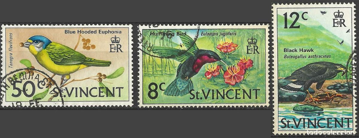 Sellos: ST. VINCENT/1970/USED/SC#286, 288, 291/ AVES