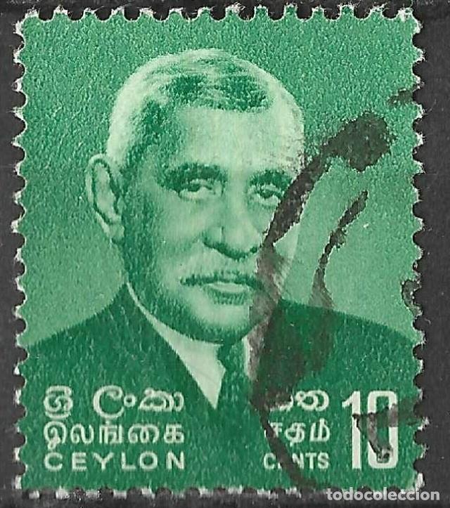 Sellos: CEYLON/1966/USED/SC#390/ D.S. SENANAYAKE, PRIMER MINISTERO DE CEYLON, 14&ordm; ANIVERSARIO DE MUERTE